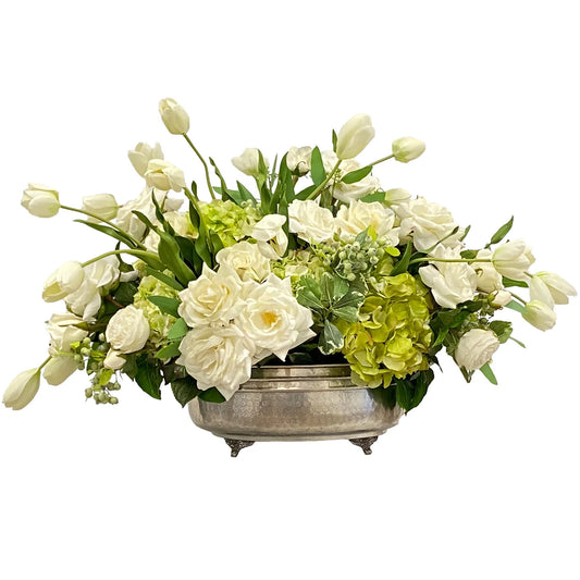 ROSE/TULIP/HYDRANGEA CENTERPIECE IN VASE 25''